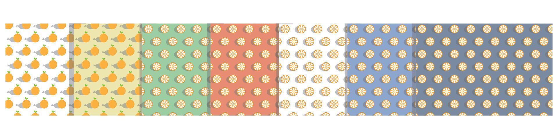 set of colorful lemon fruit patterns with a variety of shapes on white background vector