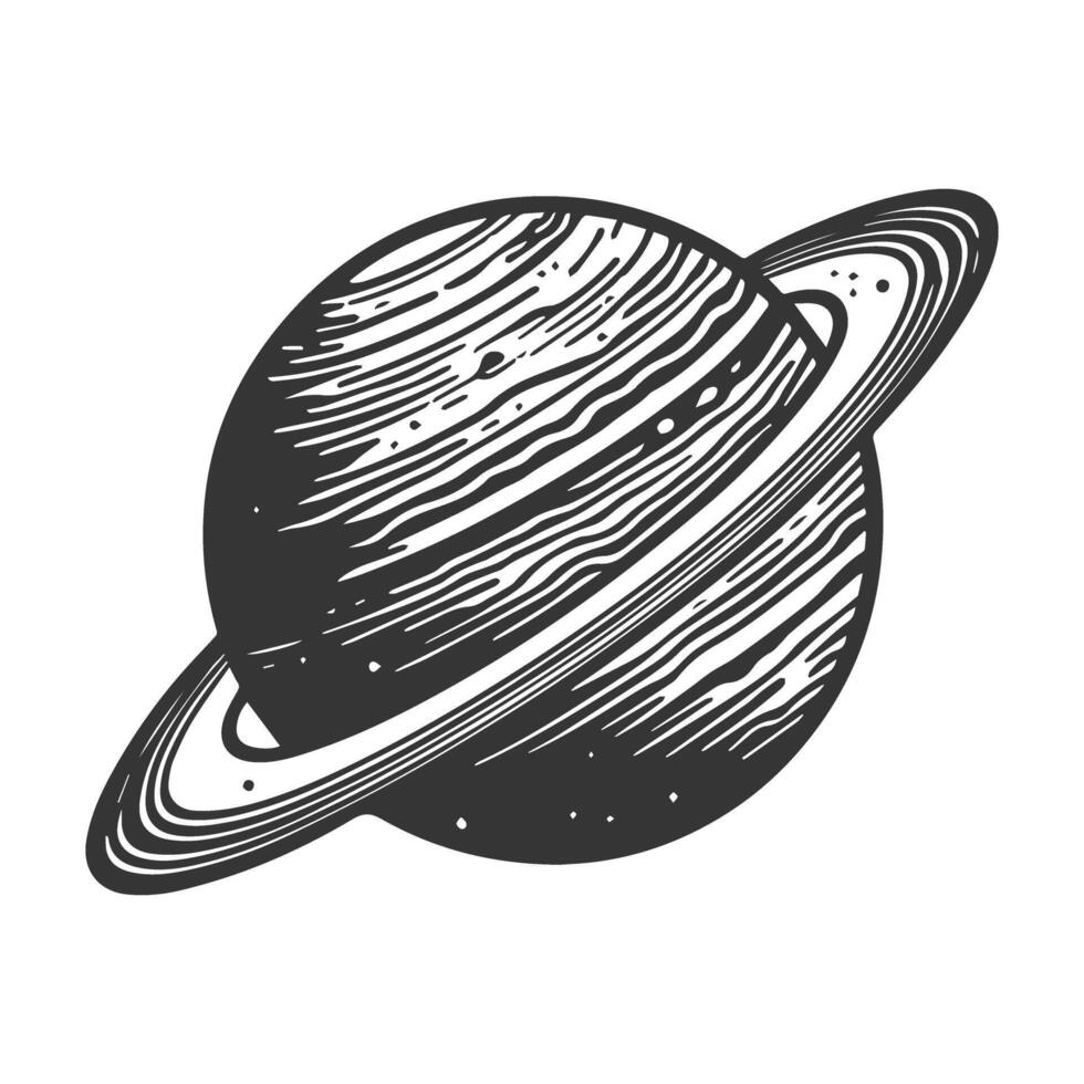 Saturn planet illustration vector