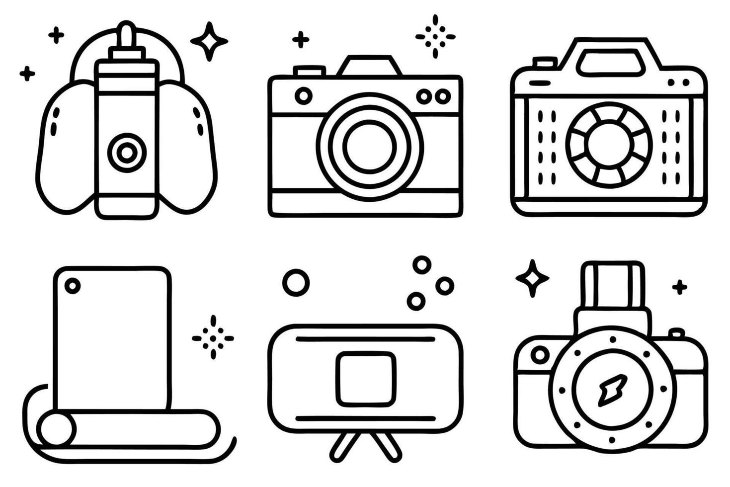 Tech and Gadgets Art Vibrant Line Art Illustration Designs vector