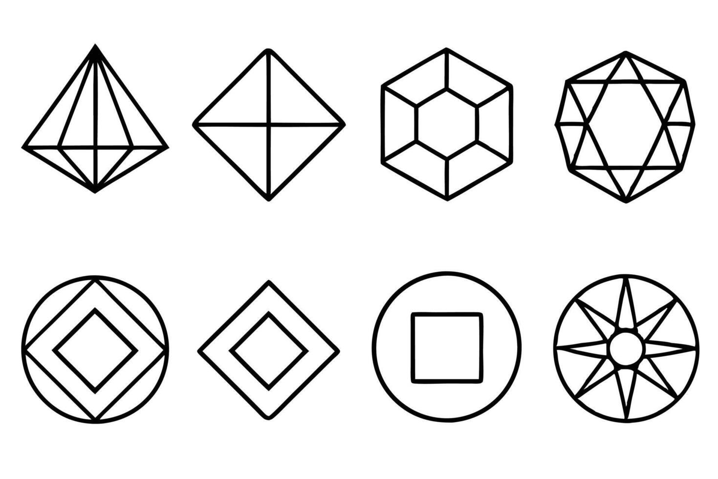 A set of different shapes and designs vector