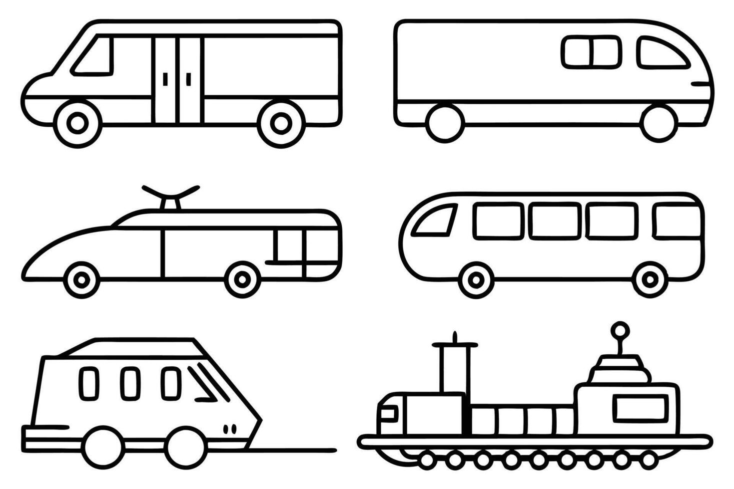 Transportation Art Unique Line Art Illustration Ideas Inspiration vector