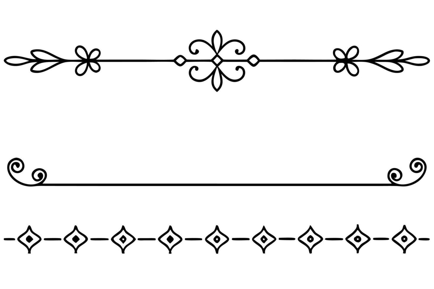 A set of decorative borders and frames vector
