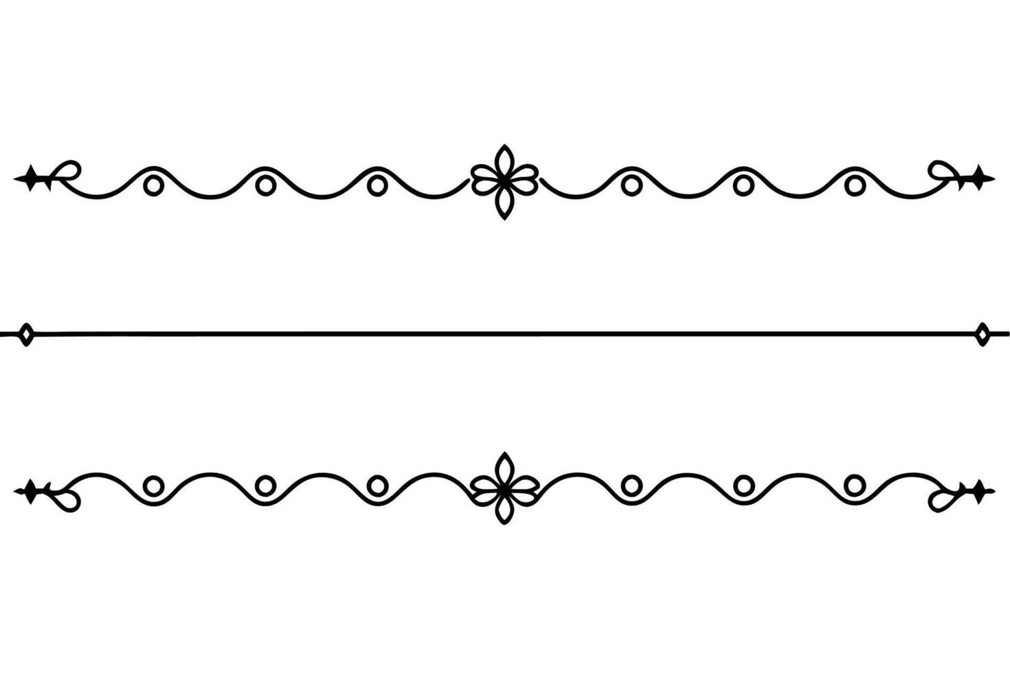 A black and white drawing of a decorative border vector