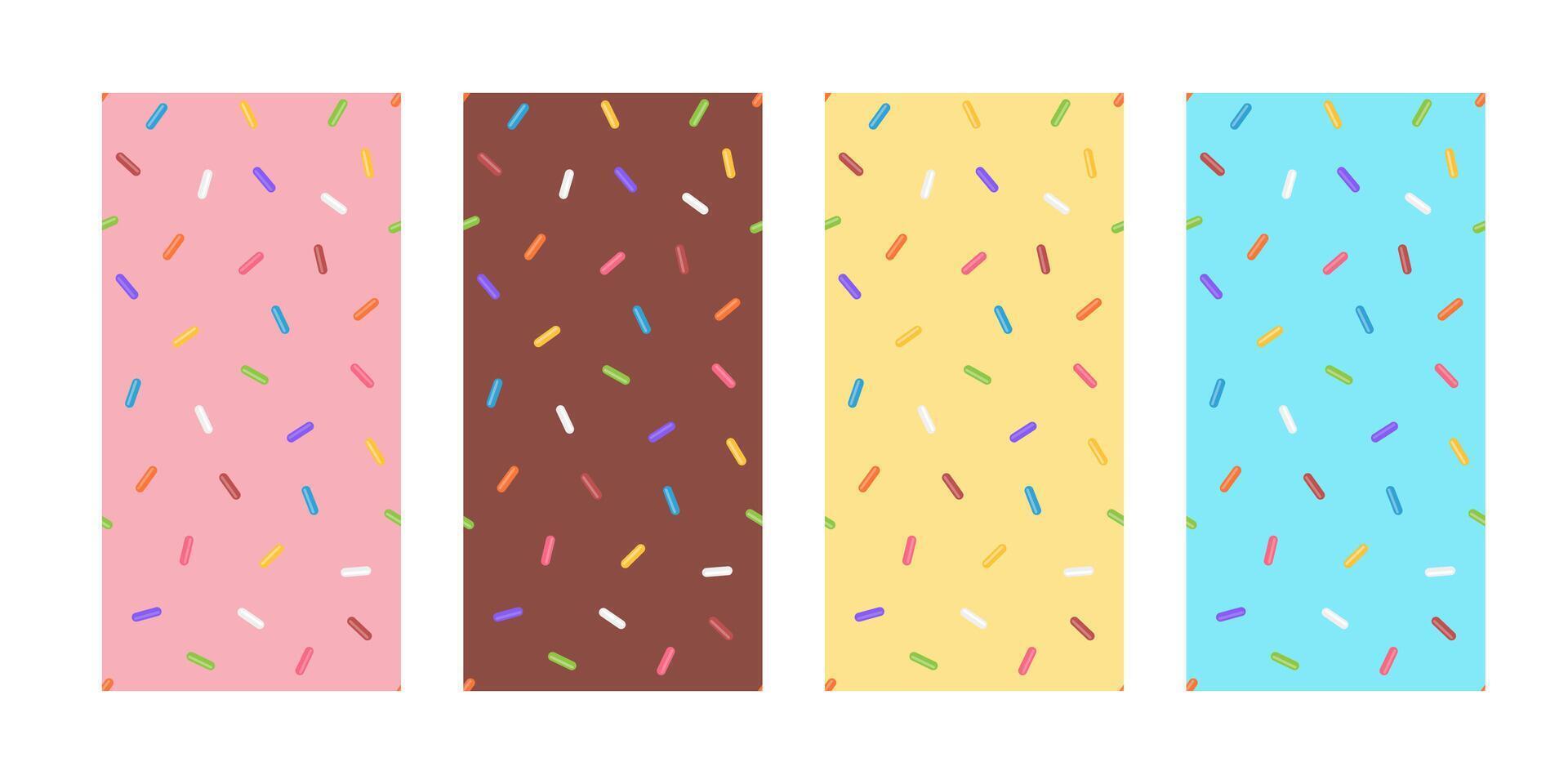 Colorful Sprinkles Pattern on Pastel Backgrounds vector