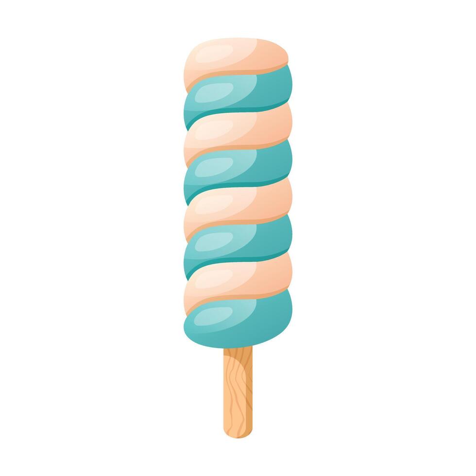 Ice cream icon in flat style. vector