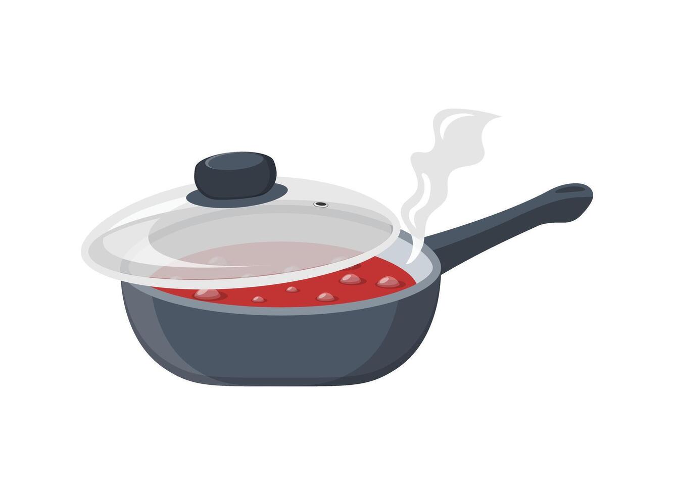 Cooking pot icon in flat style. Saucepan illustration on isolated background. Pan sign business concept. vector