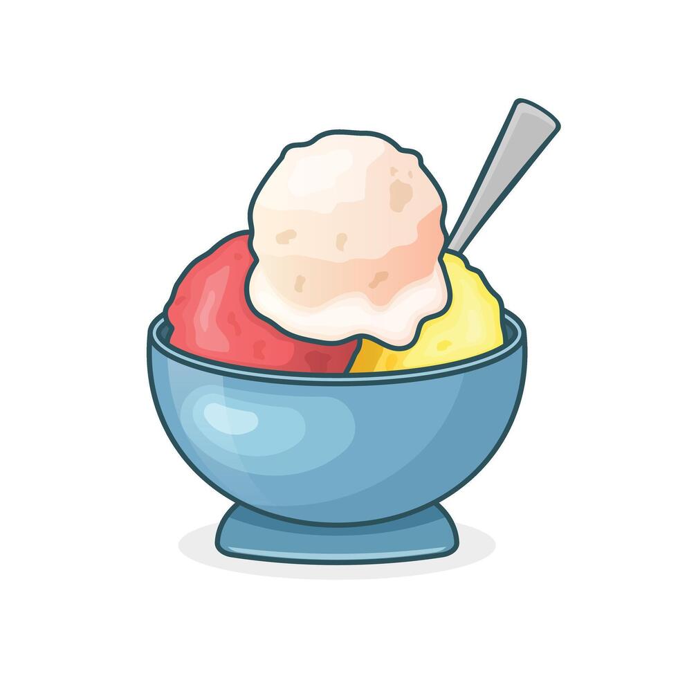 Ice cream icon in flat style. Tasty dessert illustration on isolated background. Sweet eating sign business concept. vector