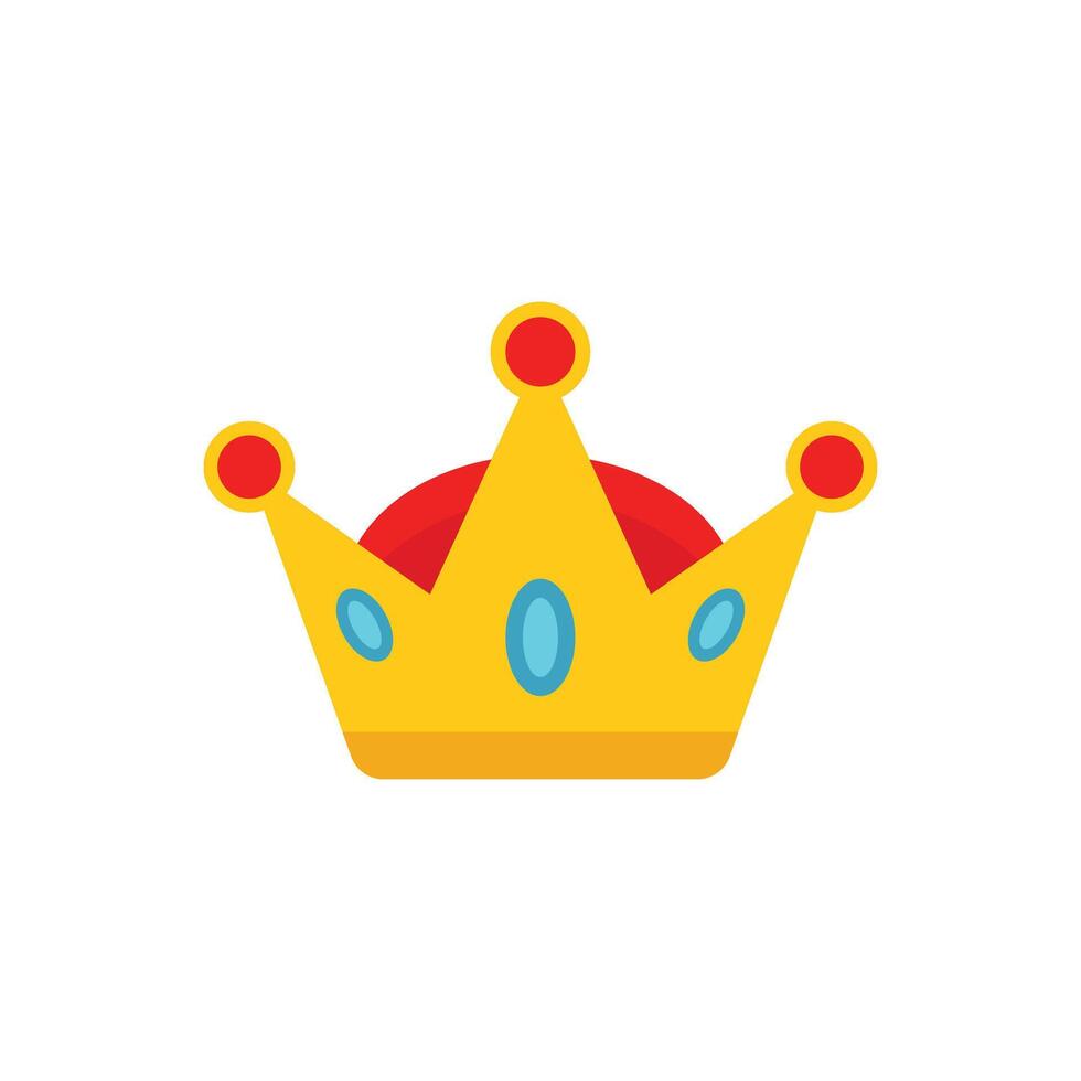 Princess crown icon in flat style. Queen diadem illustration on isolated background. Luxury tiara sign business concept. vector