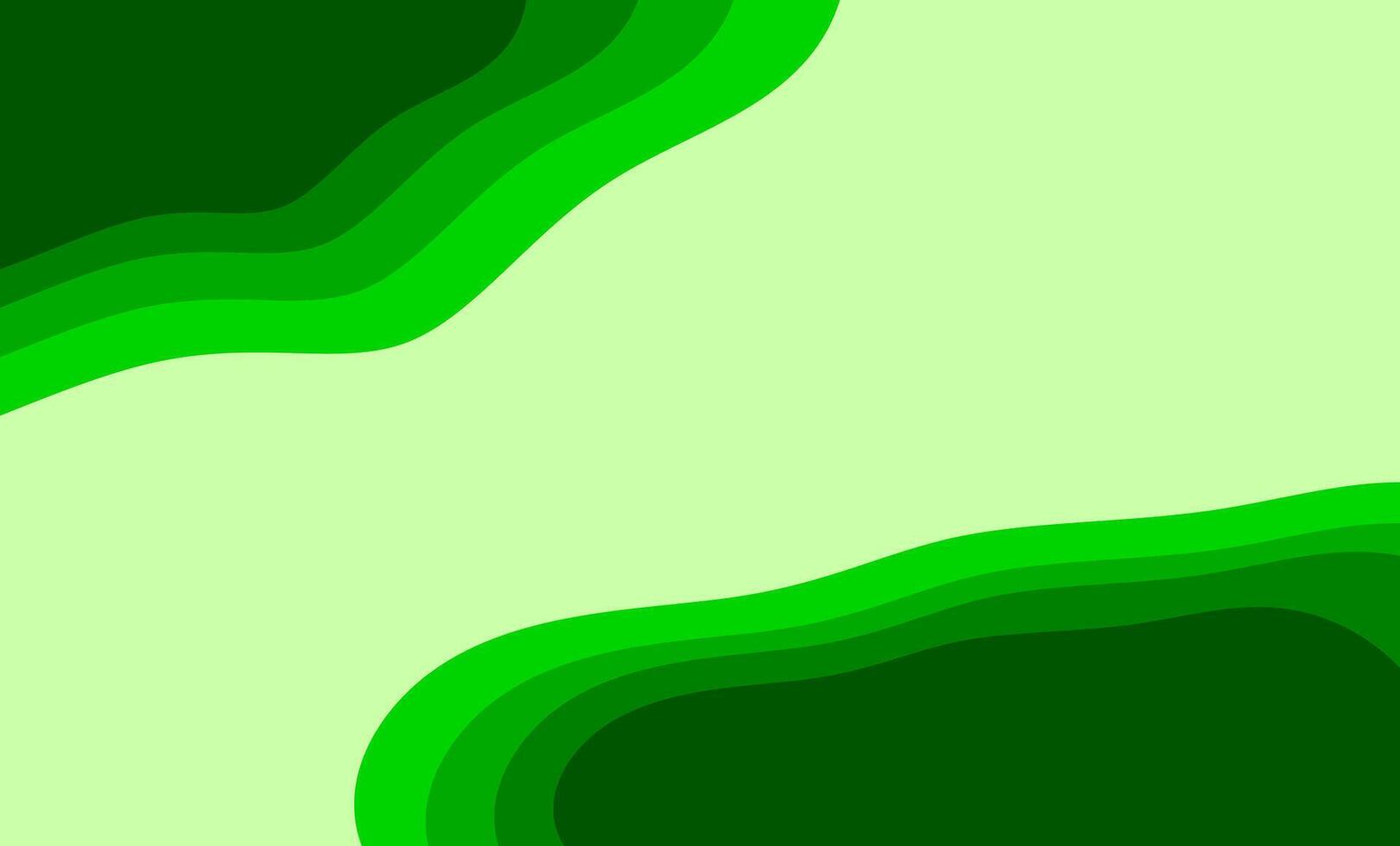 Green color papercut background, illustration vector