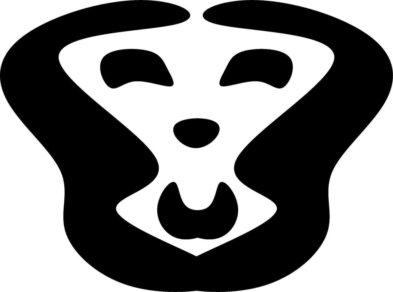 Abstract minimalist skull mask. vector