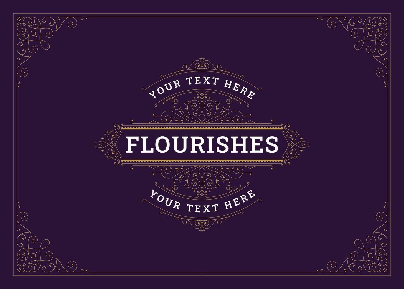 Luxury elegant classical floral motif ornament golden greeting card design template vector