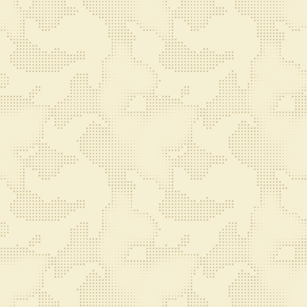 Old paper, manuscript page. Halftone square shape seamless camouflage texture. Ancient papyrus map. Vintage beige and sand brown colors background. Digital camo wallpaper vector
