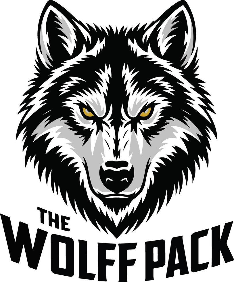 A illustration of an angry wolf vector