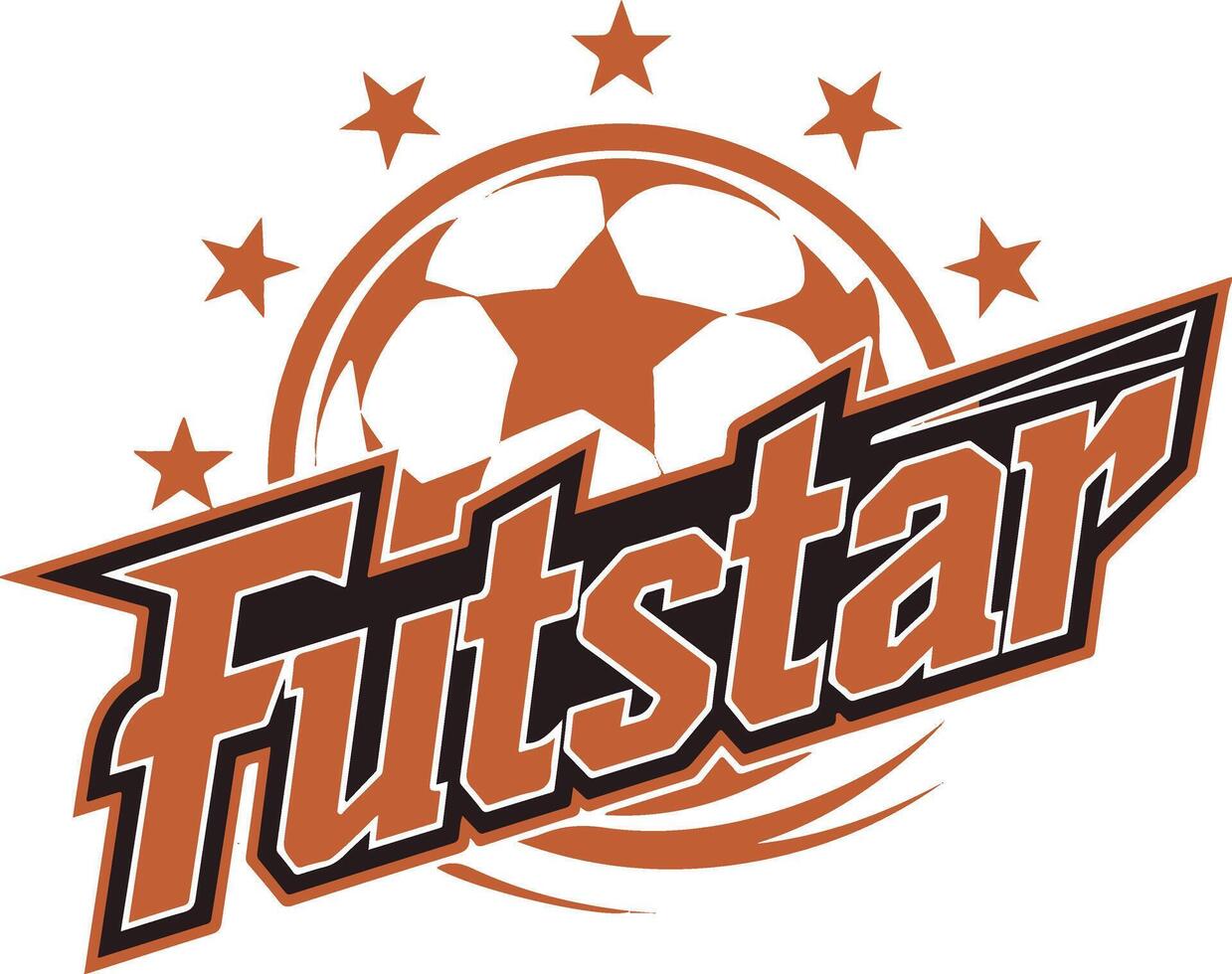 A logo for a football store illustration vector