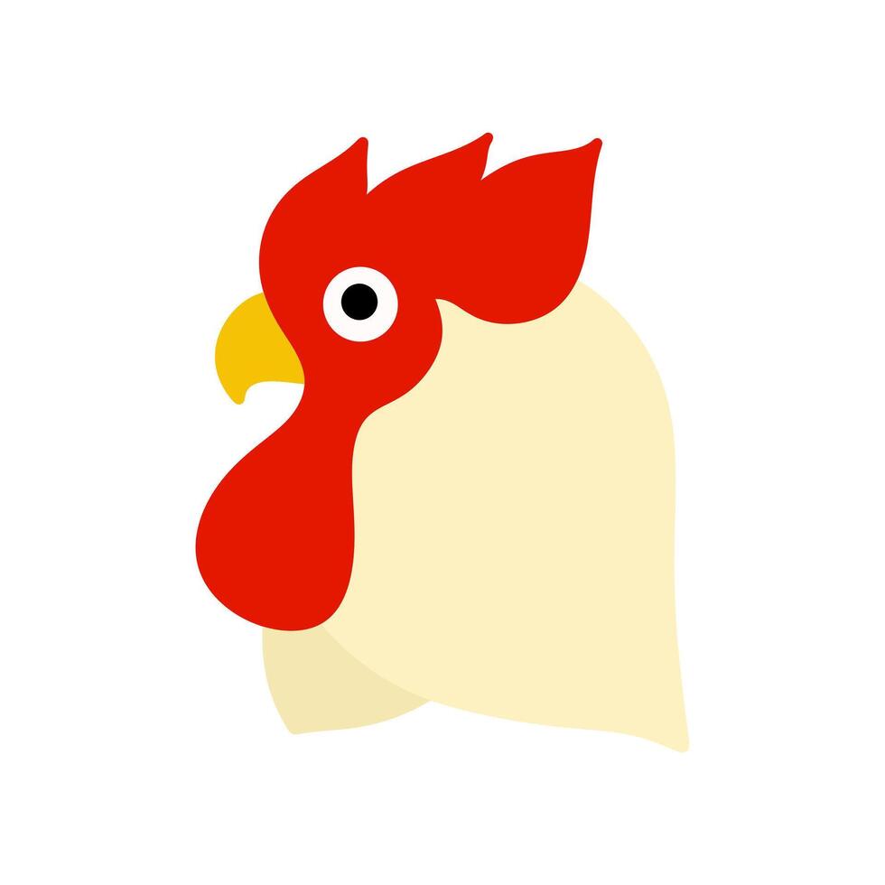 Chicken head isolated icon vector
