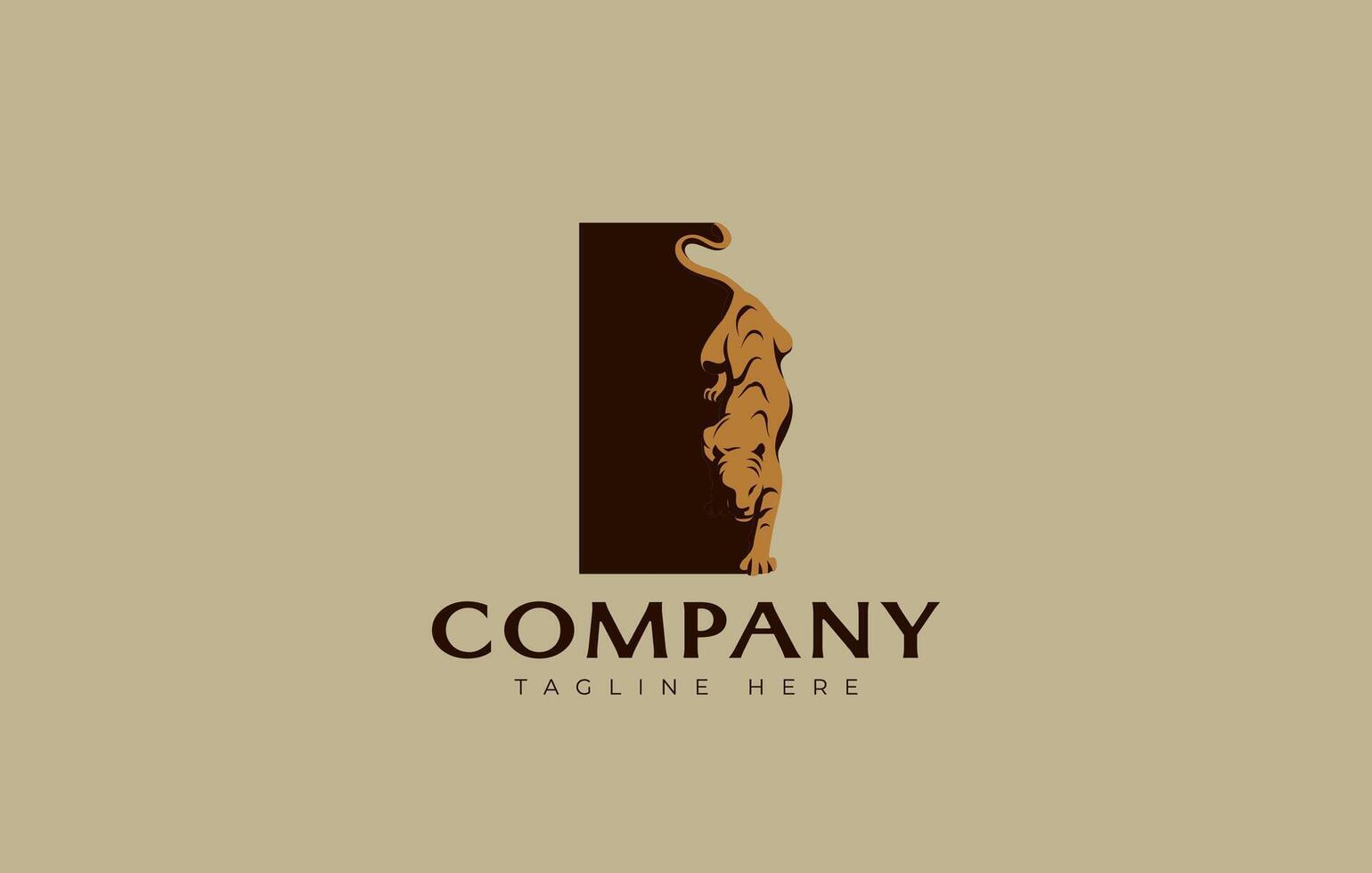 Tiger logo design template vector