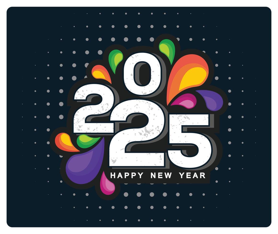 New Year's celebration with fireworks. vector