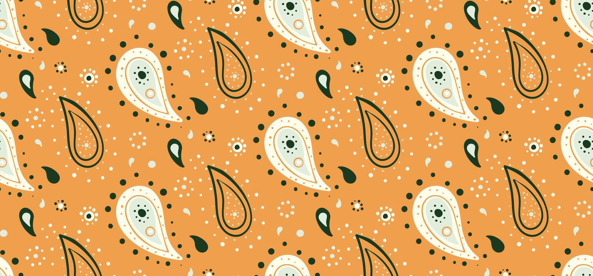 Hand-drawn ornate in rug repeat. Sketch foliage in embellishment paisley. Image victorian in botanical stroke. vector
