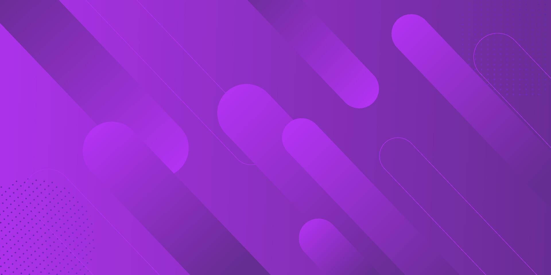 Dynamic abstract bright purple gradient illustration background with 3d view rectangle rounded simple shadow pattern. Futuristic and luxury design. eps10 vector