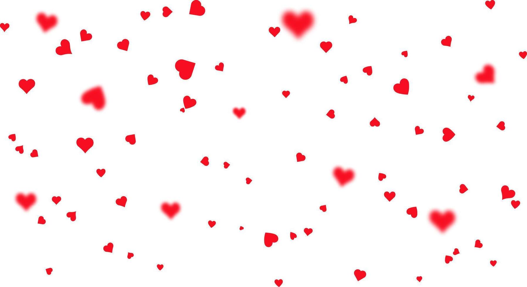 Hearts background, Confetti celebration Valentines day party background design. Color confetti for greeting cards, wedding invitation, gift packages. vector