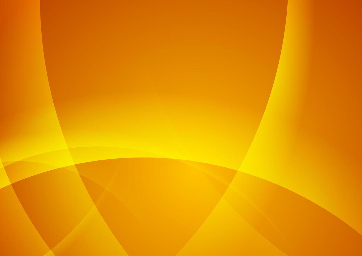 Bright orange smooth glossy waves abstract background vector