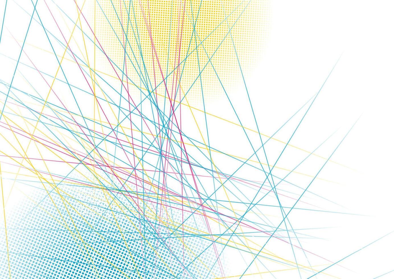 Colorful lines and dots abstract minimal background vector