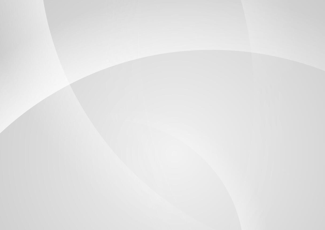 White grey smooth glossy waves abstract background vector