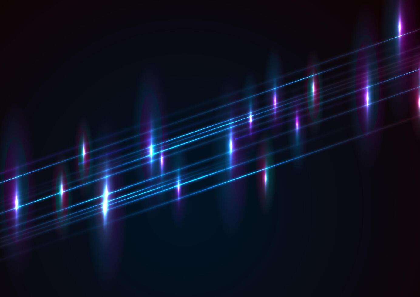 Blue purple neon laser lines abstract background vector