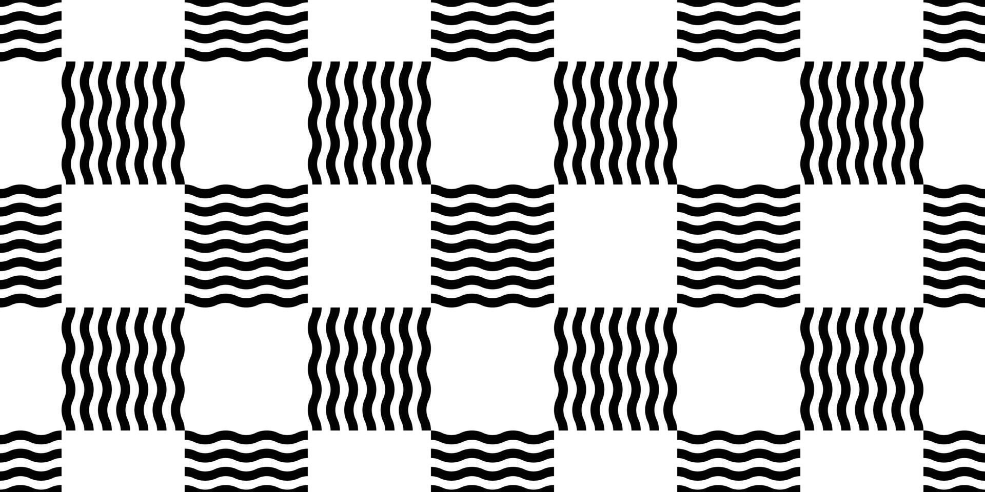 wave seamless pattern checked doodle tile background gift wrapping paper repeat wallpaper abstract line illustration isolated design vector