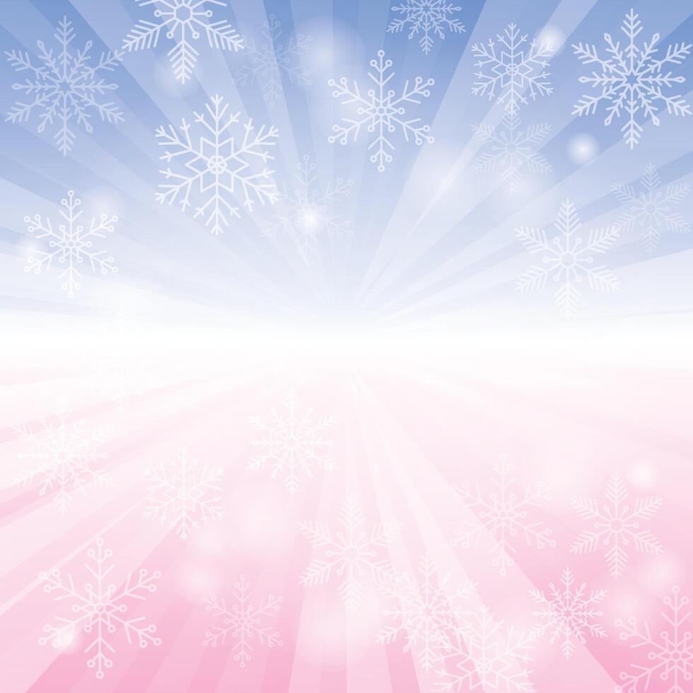 Christmas background with white snowflakes vector