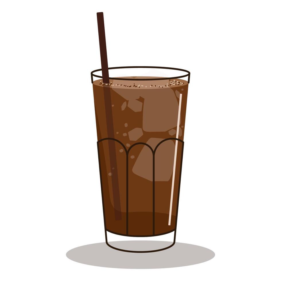 Mocha Ice Flat vector