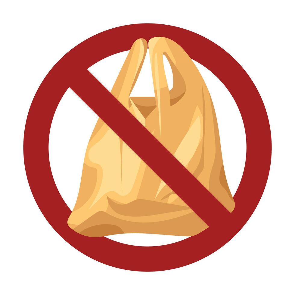 No Plastic Bag vector