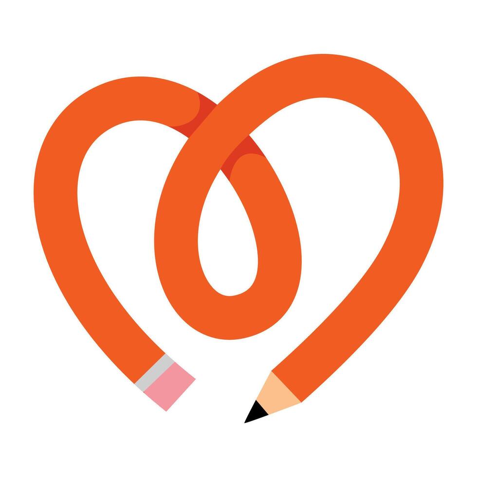 Flat Drawing Of A Pencil vector