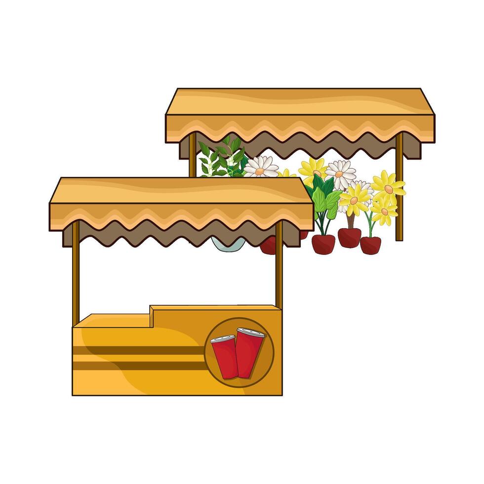 illustration of market stand vector