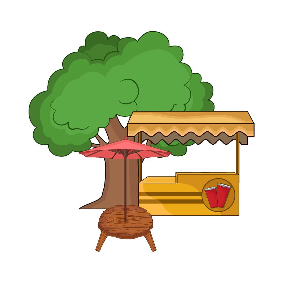 street market stand vector