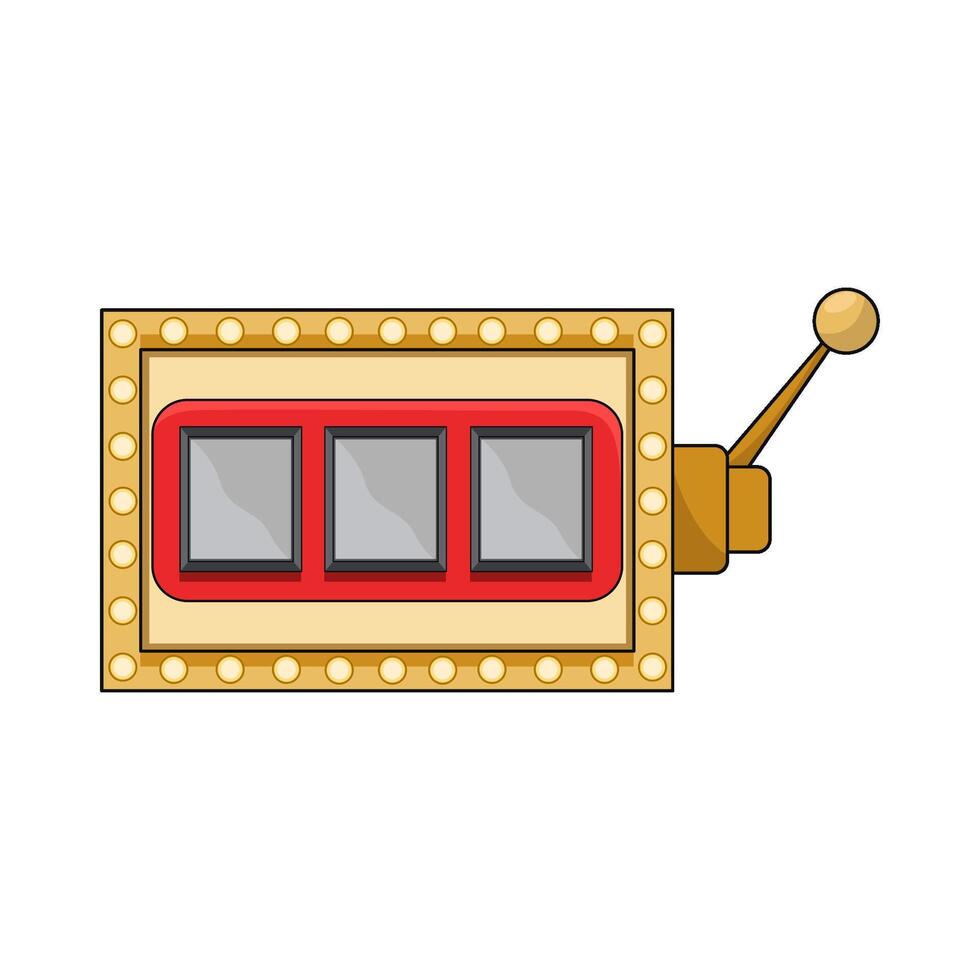 casino slot machine gambling illustration vector