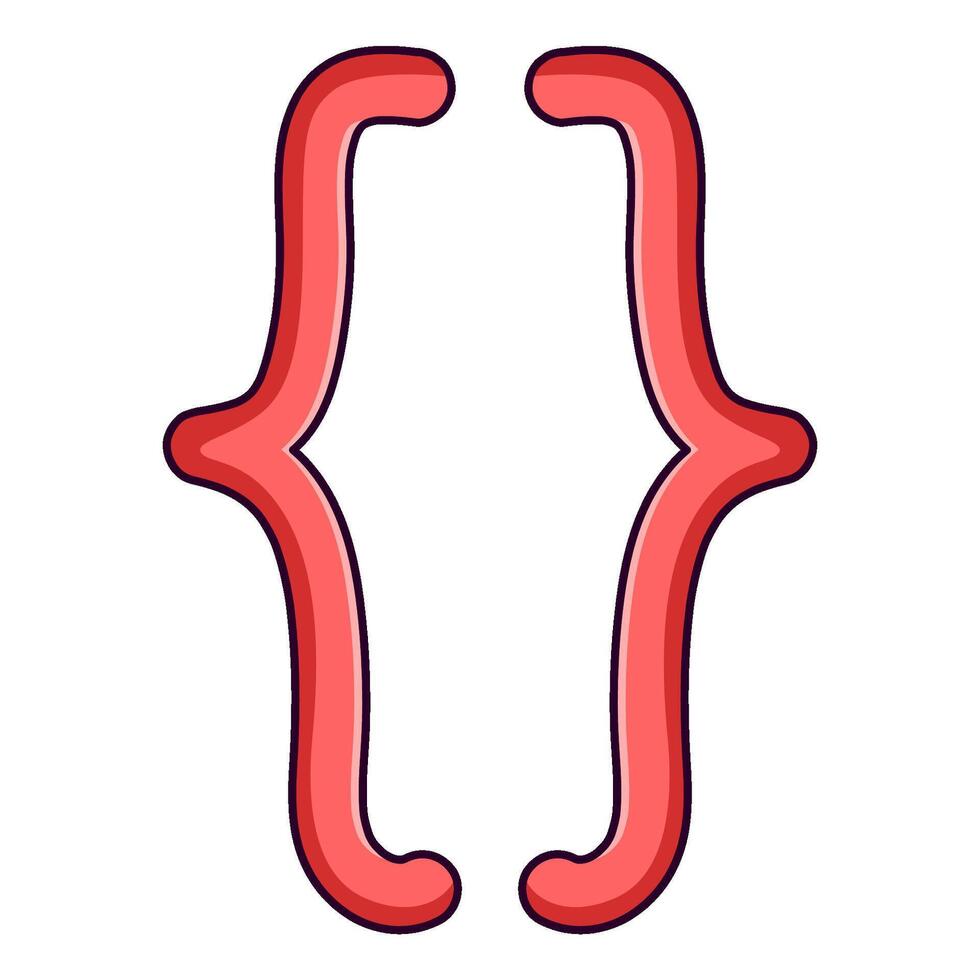 illustration of Curly Braces vector