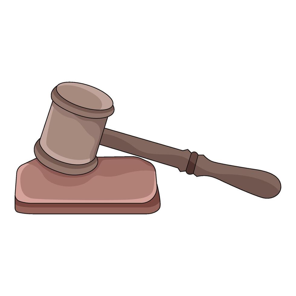 illustration of Gavel vector