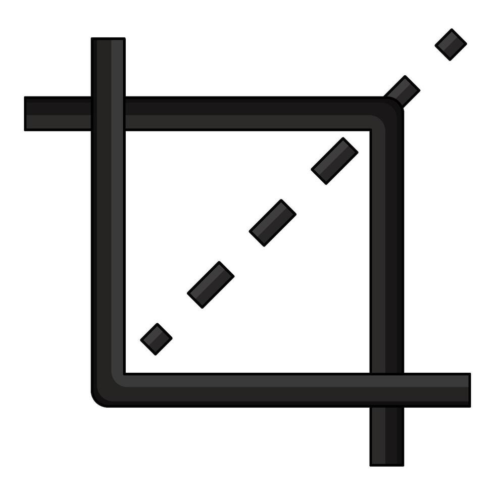 illustration of crop tool vector