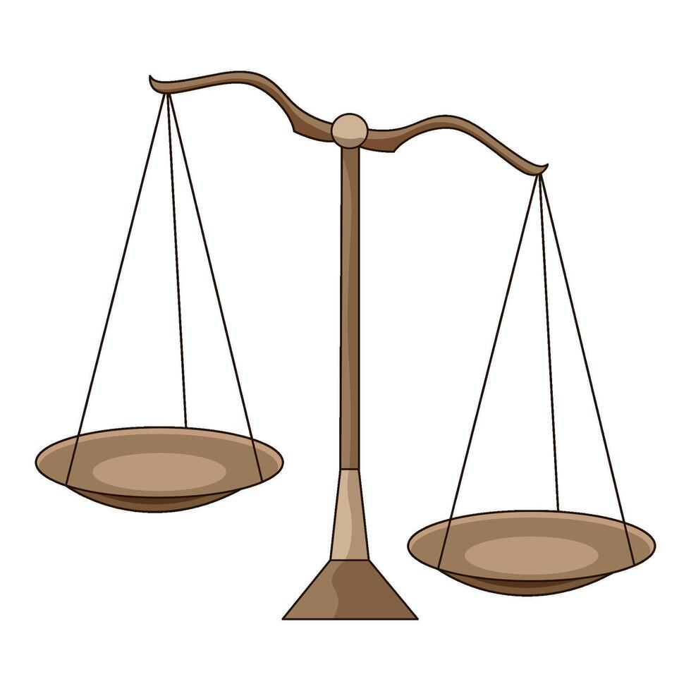 illustration of balance scale vector