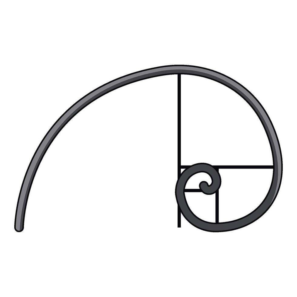 illustration of Golden Ratio Spiral vector