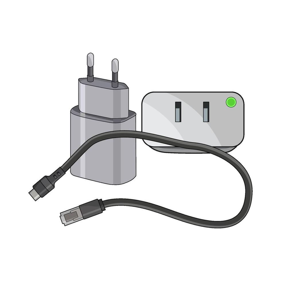 usb mobile charger vector