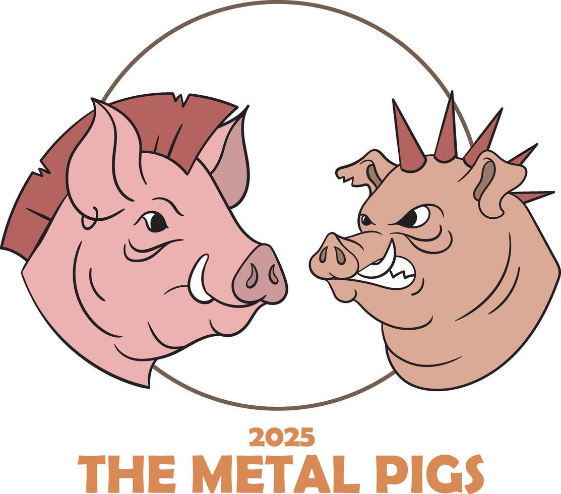 Metalhead Pigs Logo vector