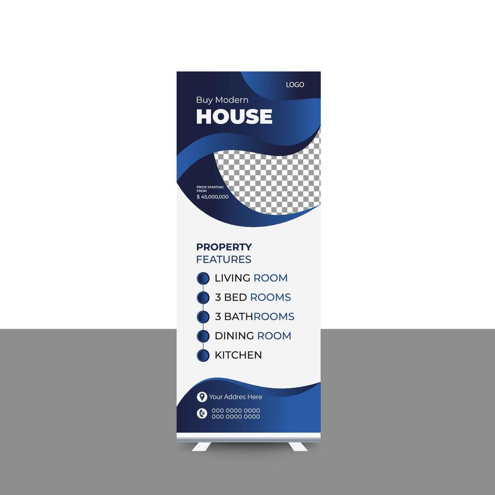 House for sale modern banner template design vector