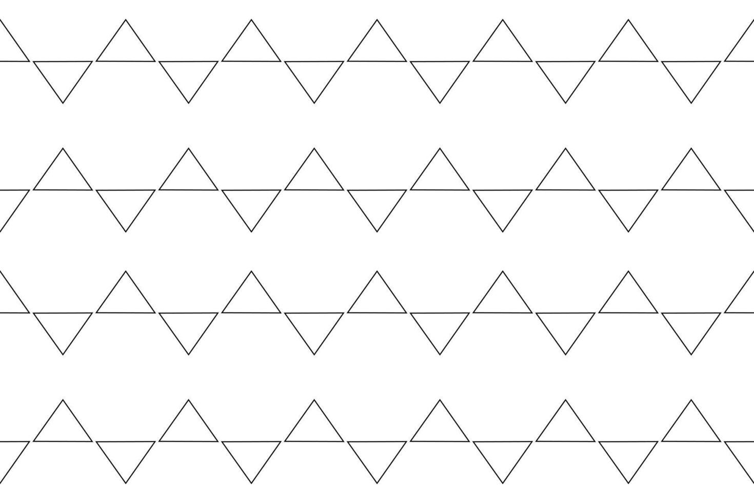 Monochrome seamless triangle pattern, perfect for childrens coloring pages and creative activities. vector