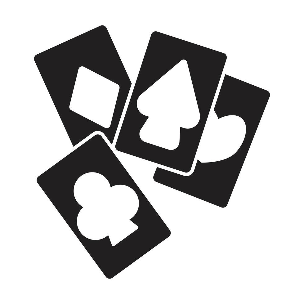 Playing cards icon on white background vector