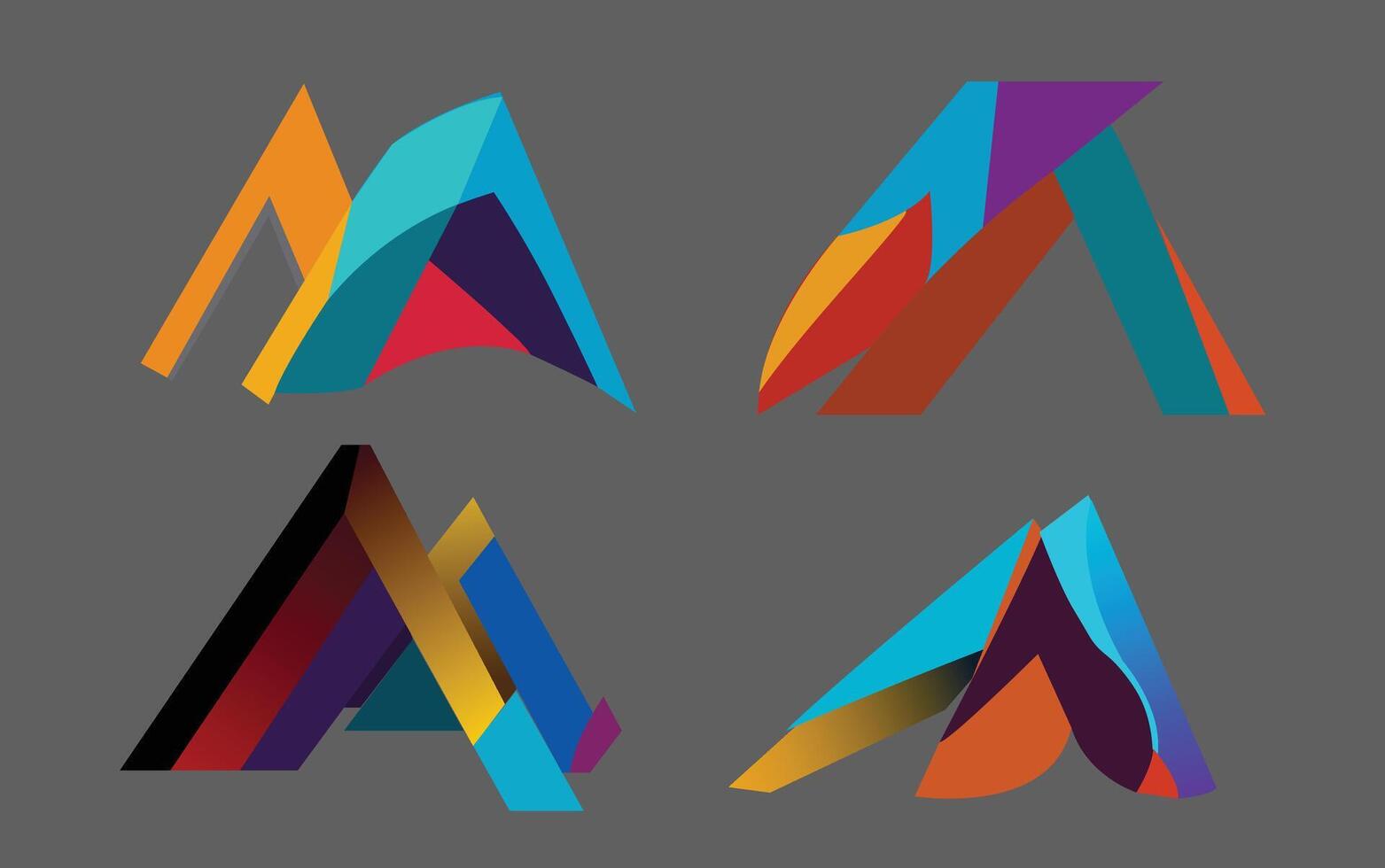 4 logo design by A latter vector