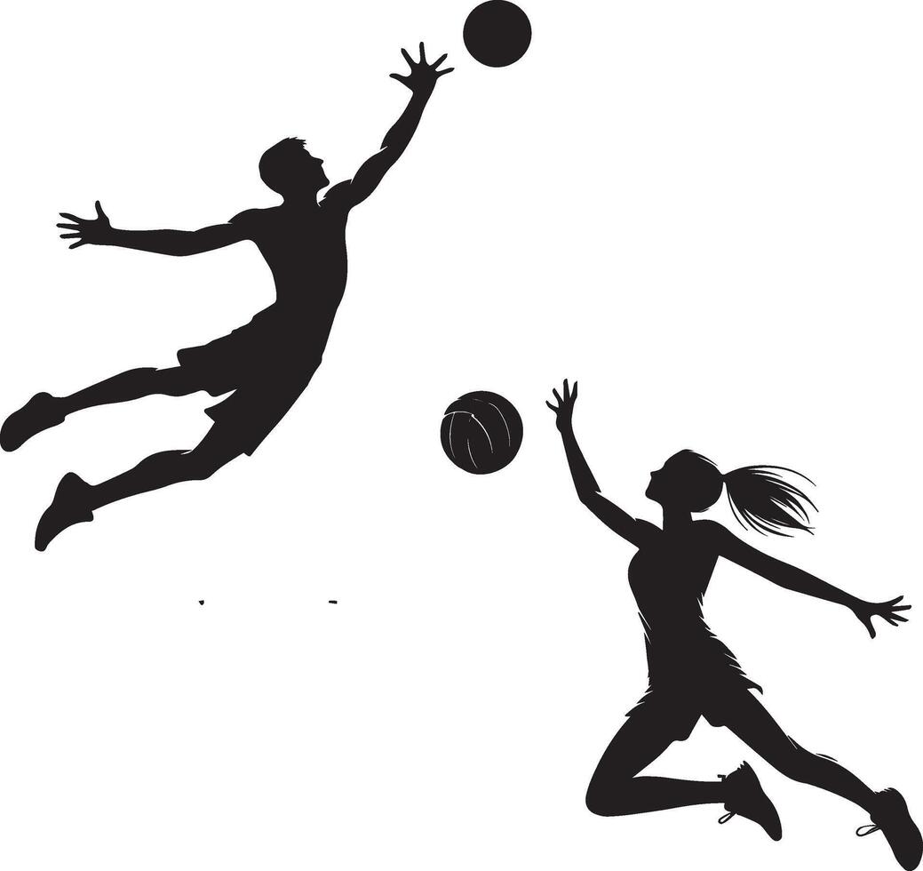 Silhouette of soccer man playing with the ball vector