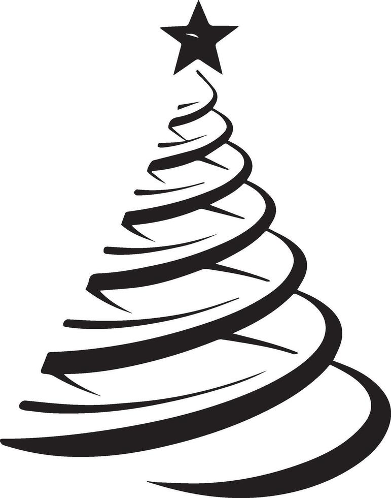 A stylized Christmas tree vector