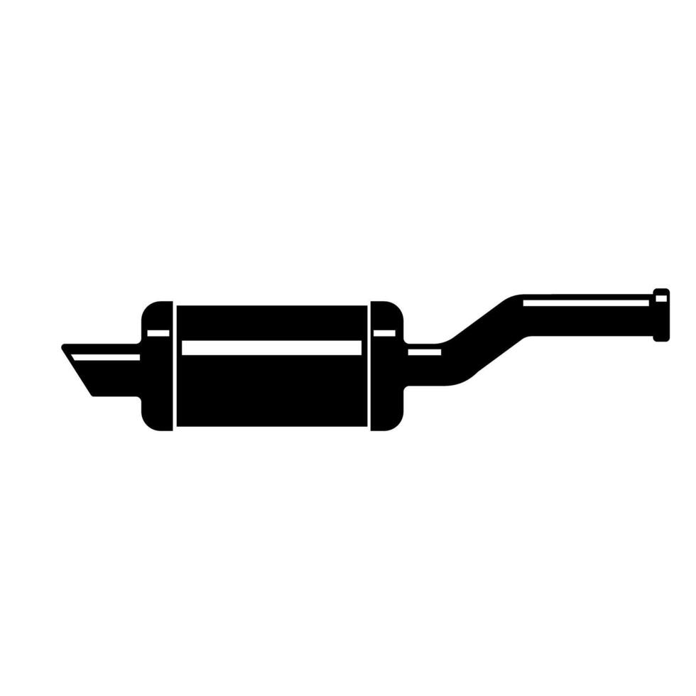 Car Exhaust Pipe Emissions Silhouette Icon Illustration vector